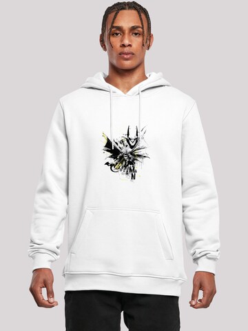 Sweat-shirt 'DC Comics Batman Batface Splash' F4NT4STIC en blanc : devant