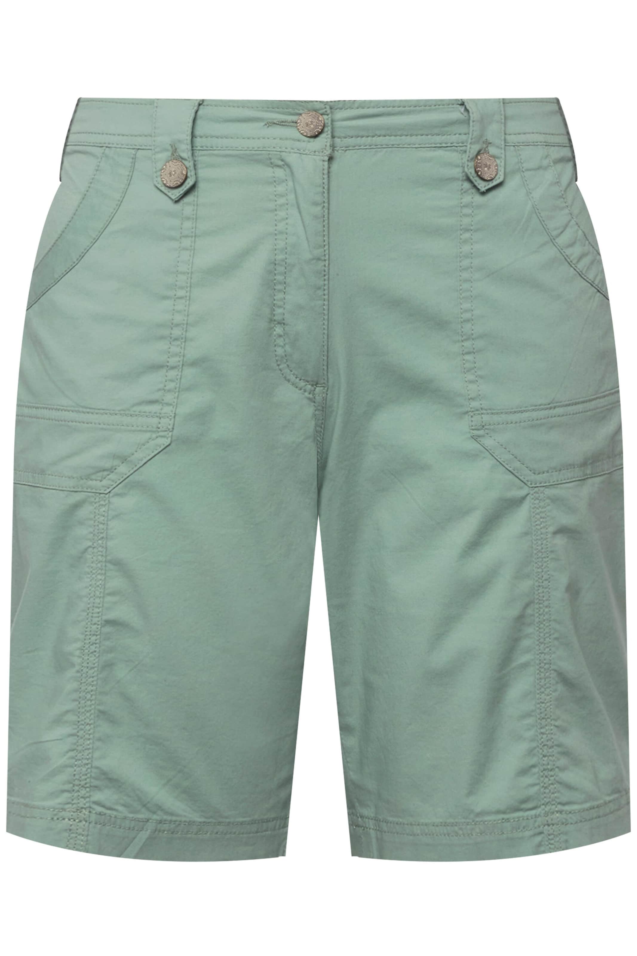 Ulla Popken Regular Hose in Grün: Vorderseite