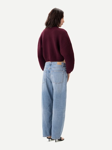 GOBI Cashmere - Jersey 'Women's Oval-Sleeve Cropped Cashmere Sweater' en rojo