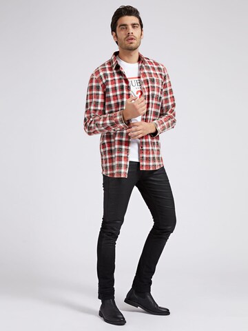 GUESS Regular fit Button Up Shirt in Red