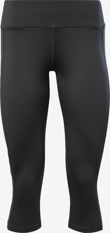 Reebok - Skinny Calças de desporto em preto: frente