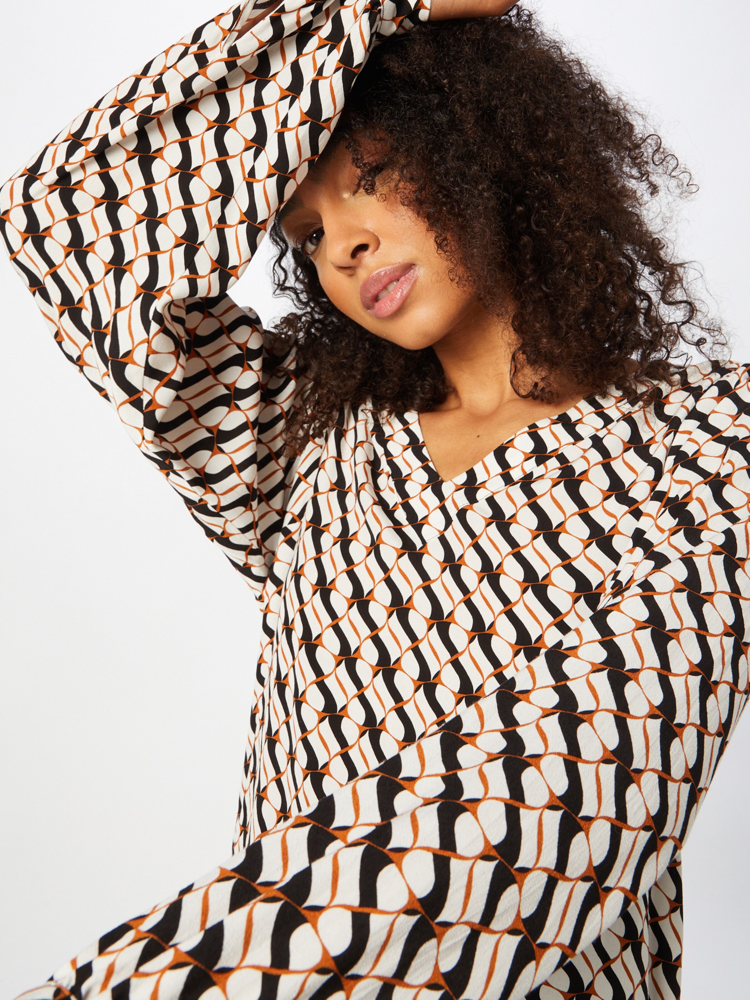 Frauen Große Größen COMMA Bluse in Mischfarben - QQ96855 Frauen Große Größen COMMA Bluse in Mischfarben - QQ96855