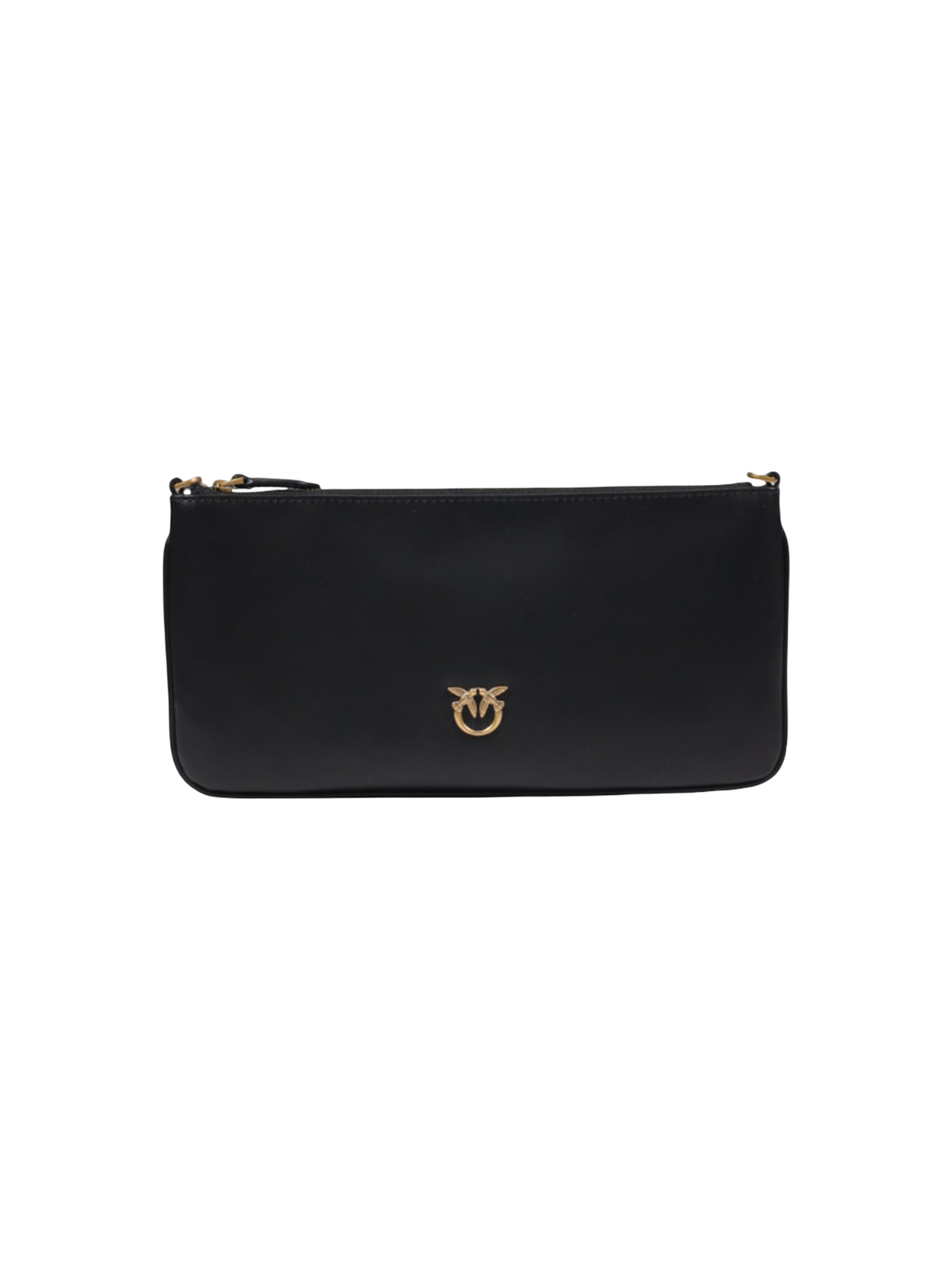 PINKO - Bolso saco 'HORIZONTAL FLAT VITELLO SETA 102747 A0F1' en negro