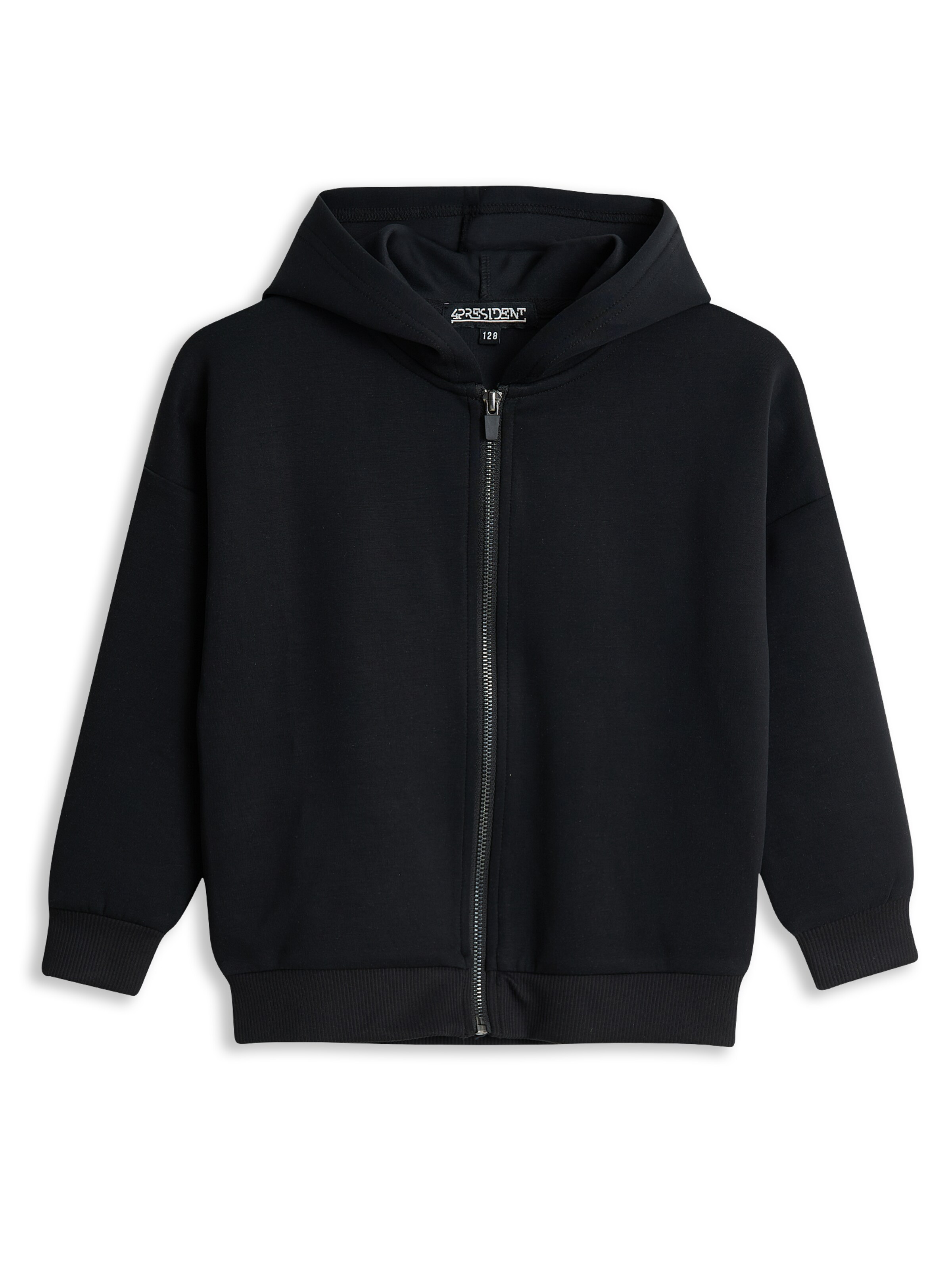 4PRESIDENT Zip-Up Hoodie 'Mia' in Black: front