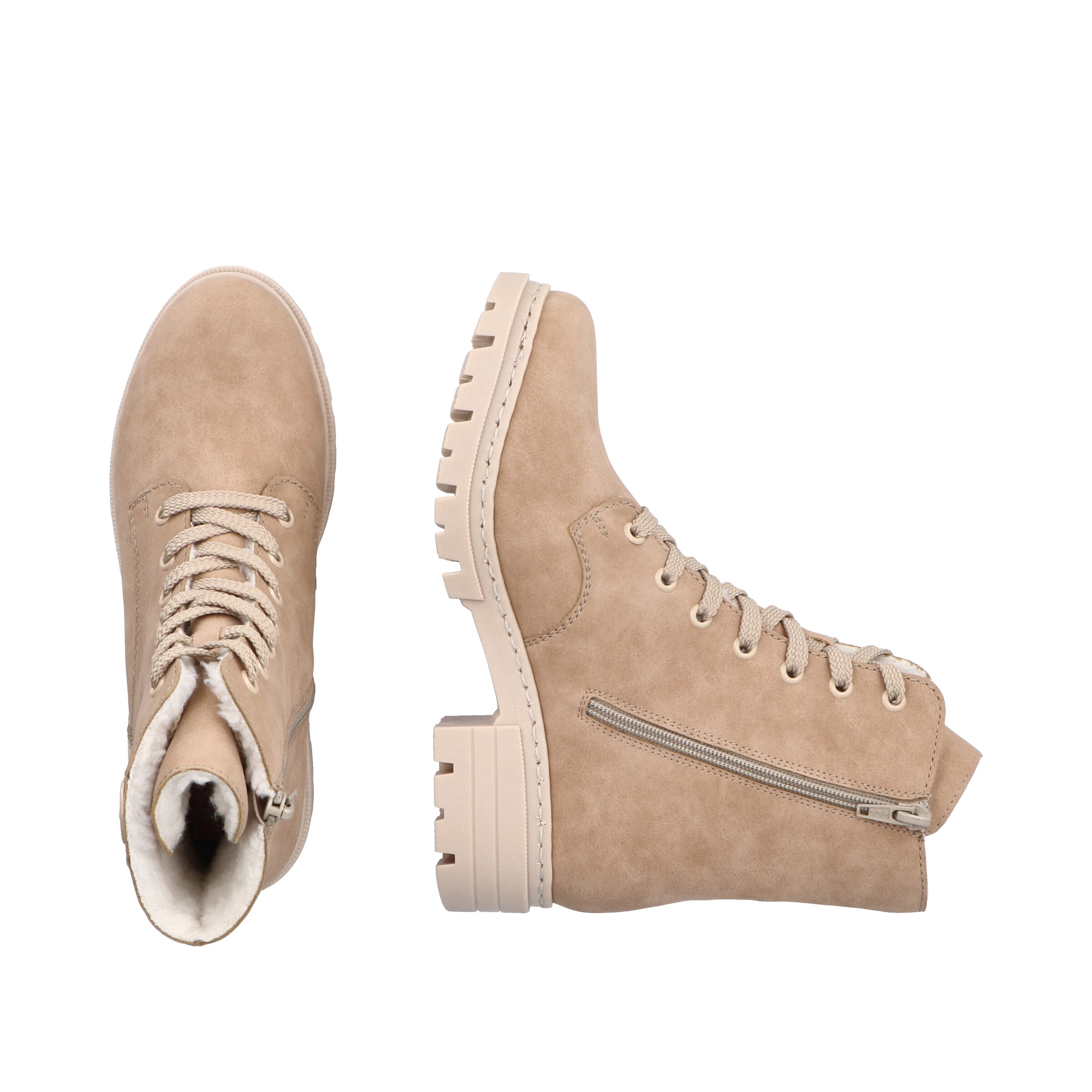 Bottines à lacets Rieker en beige