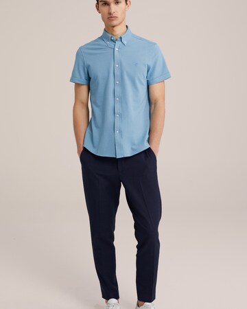 WE Fashion Slim Fit Hemd in Blau