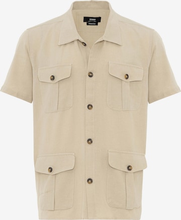 Antioch Comfort fit Button Up Shirt in Beige: front