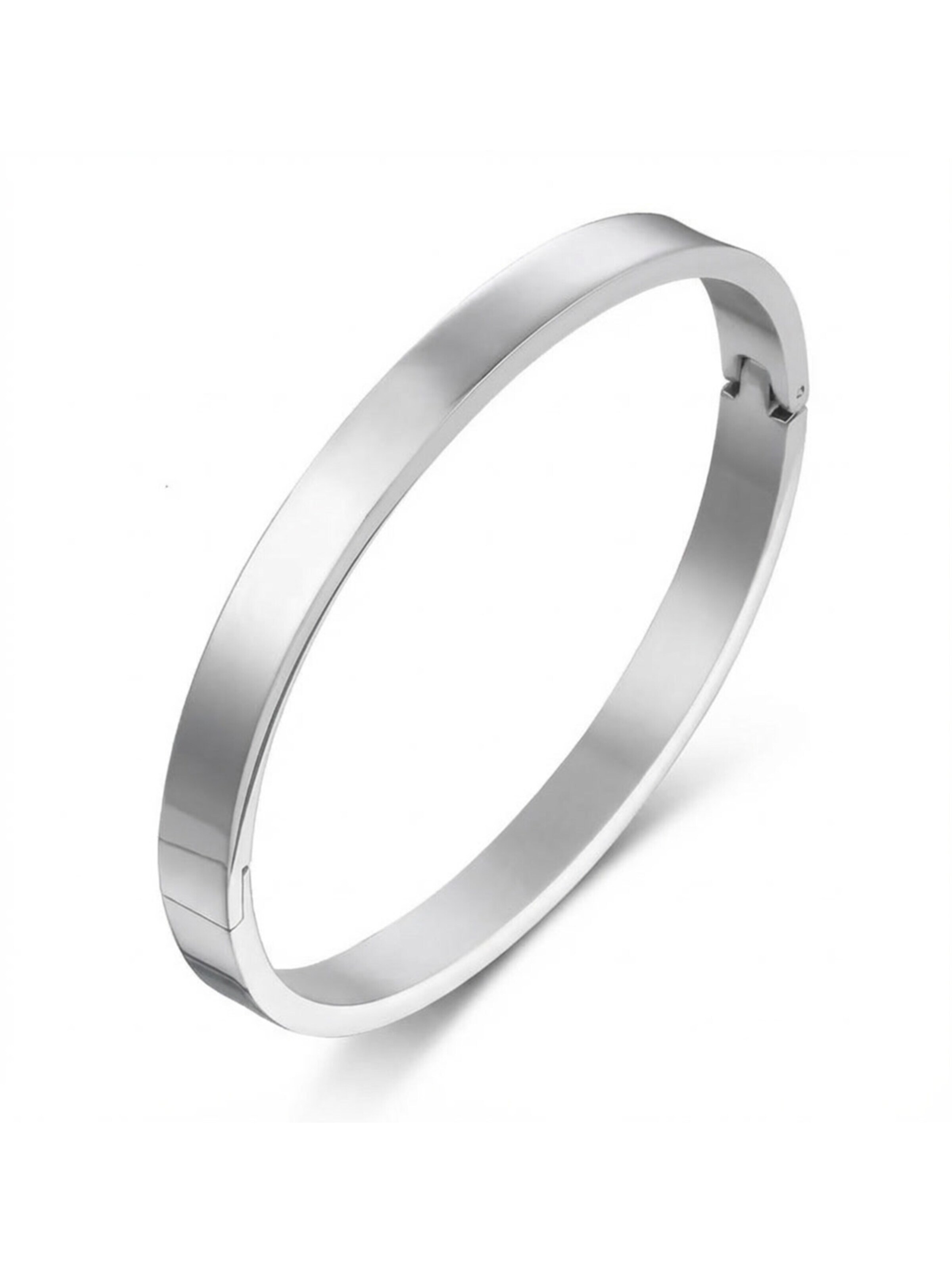 Staufergold Bracelet 'Armreif „Pure“ – Minimalistischer Edelstahl-Bangle' in Silver: front