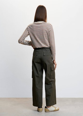 MANGO Loose fit Cargo Pants 'Seul' in Green