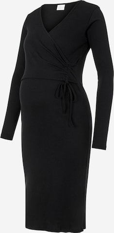 MAMALICIOUS Knitted dress 'Elena' in Black: front