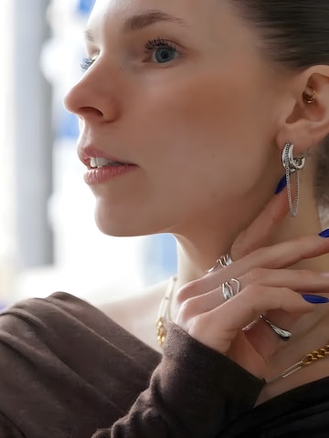 hiBALI Earrings 'Fusion Drop' in Silver