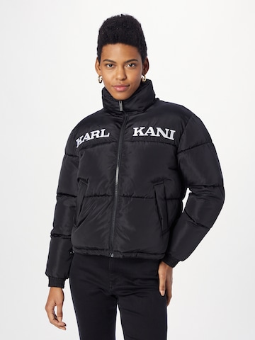 Karl KaniPrijelazna jakna 'Essential' - crna boja: prednji dio
