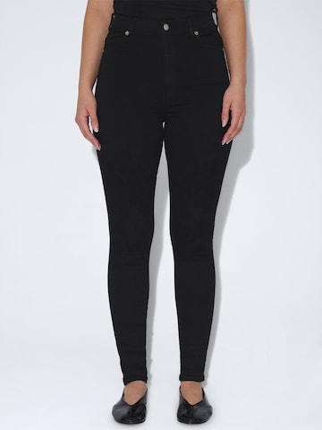 Dr. Denim Skinny 'Moxy' Skinny High Waist Jeans in Schwarz: Vorderseite