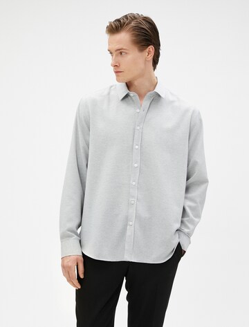 Koton Regular fit Button Up Shirt in Grey: front