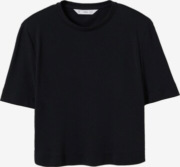 MANGO Koszulka 'LURIN' w kolorze czarny: przód