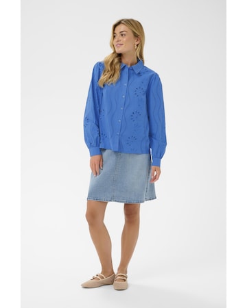 Cream Blouse 'Signe' in Blue