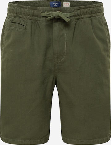 Superdry Broek in Groen: voorkant