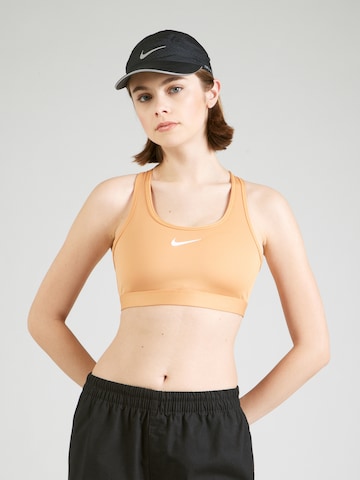 NIKE Bustier Sport bh 'Swoosh' in Oranje: voorkant