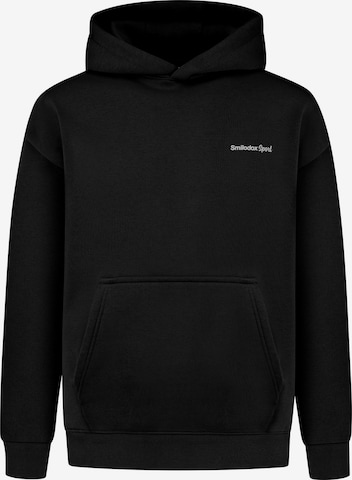 Smilodox Hoodie Oversize Backprint Tamio in Schwarz: Vorderseite