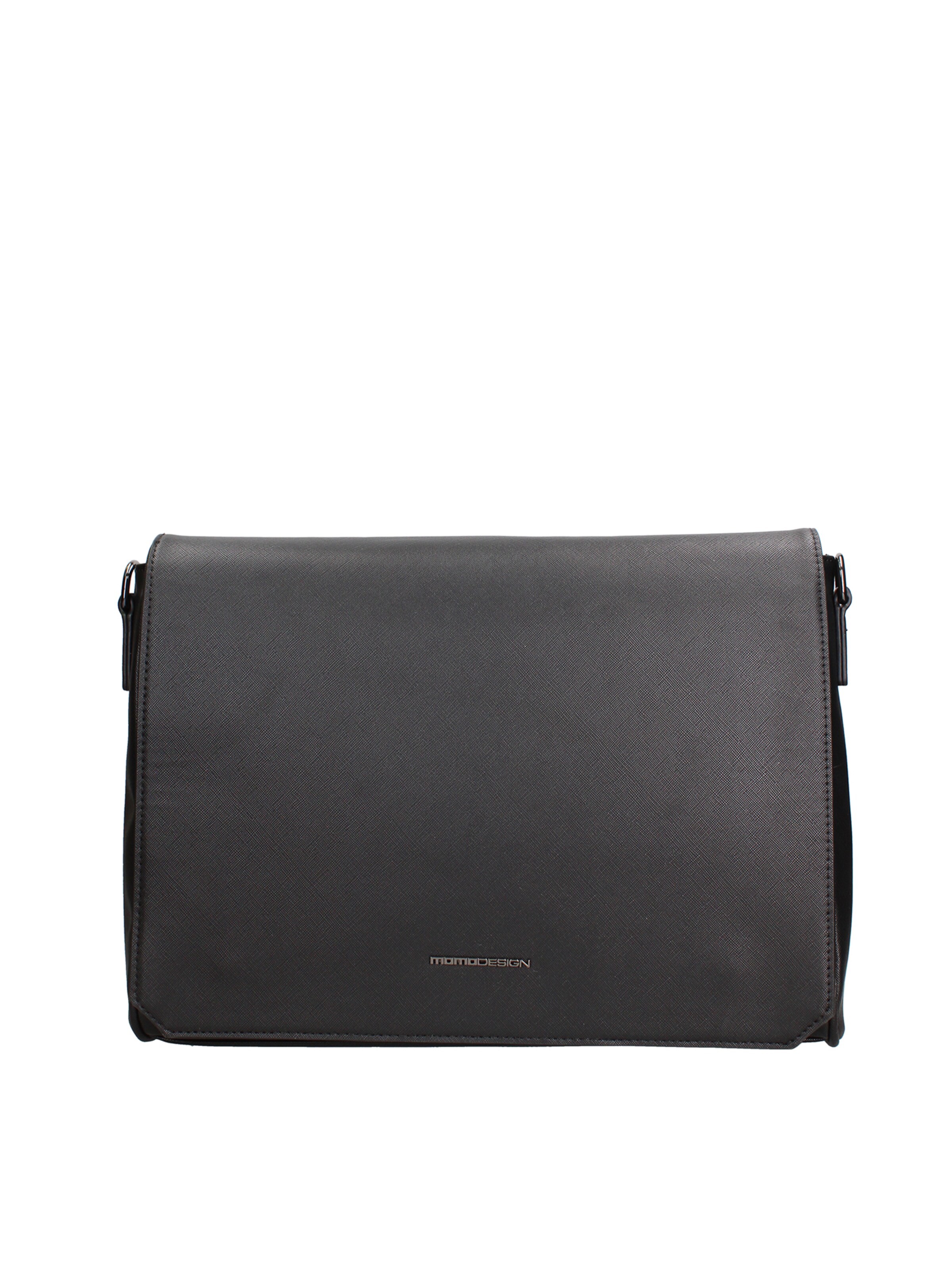 Borsa a tracolla 'Borsa a Tracolla Uomo Poliuretano - Chiusura Magnetica' di Momo Design in nero: frontale