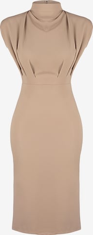 Trendyol - Vestido de tubo en beige: frente