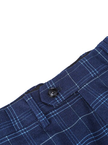 YOUTHUP Slim fit Suit 'Karo' in Blue