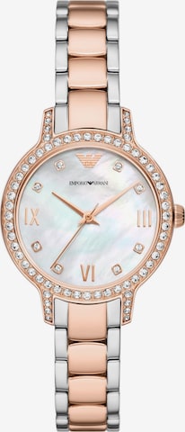 Emporio Armani - Relógios analógicos em rosa: frente