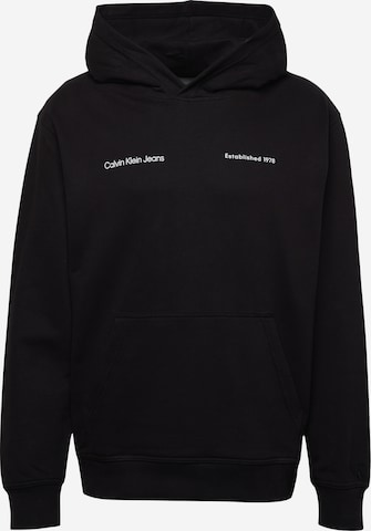 Calvin Klein Jeans - Sweatshirt em preto: frente