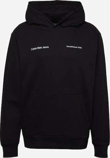 Calvin Klein Jeans Sweatshirt em cinzento claro / preto / offwhite, Vista do produto