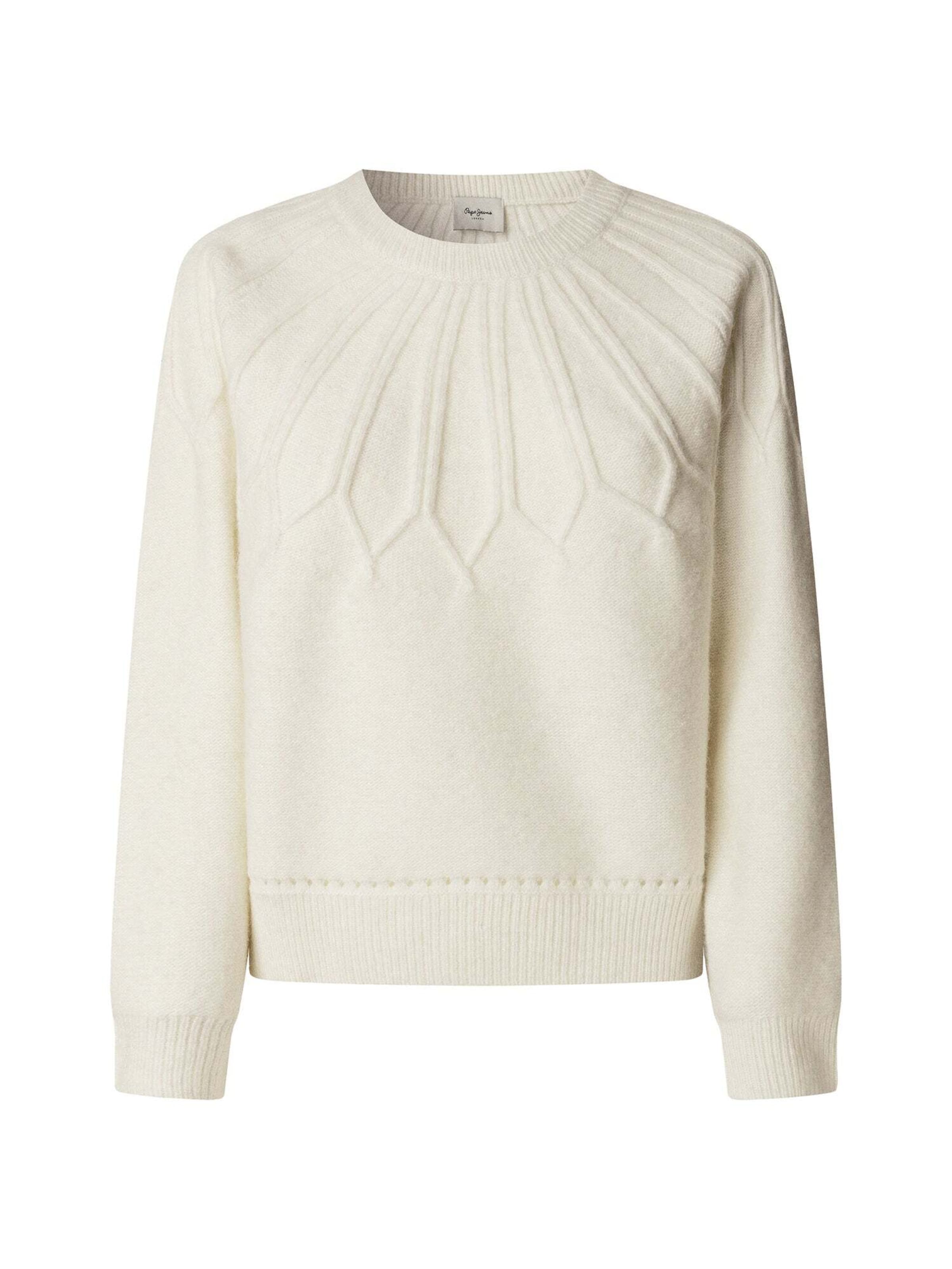 Pull-over Pepe Jeans en blanc : devant