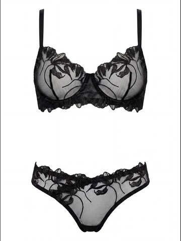 SpaLeXLine Balconette Wäsche-Sets 'SX1022 2pcs set black S/M'‌‌‌‌‌‌ in Schwarz