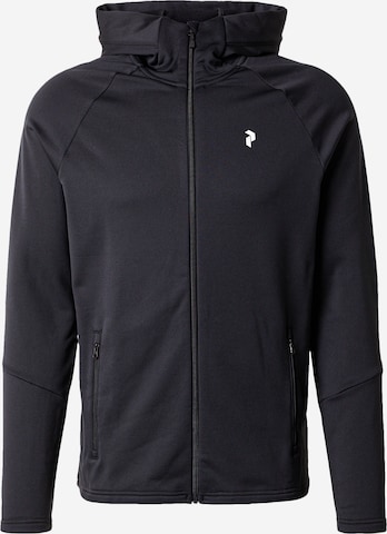 Giacca di felpa sportiva 'Rider Essentials' di PEAK PERFORMANCE in nero: frontale