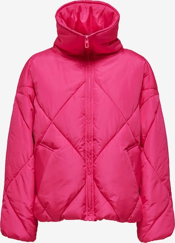 ONLY Демисезонная куртка 'TAMARA' в Ярко-розовый: спереди