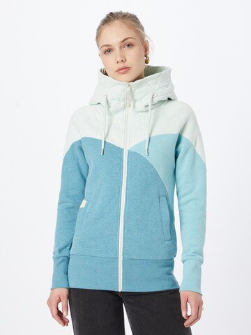 Ragwear Zip-Up Hoodie in Blue: front