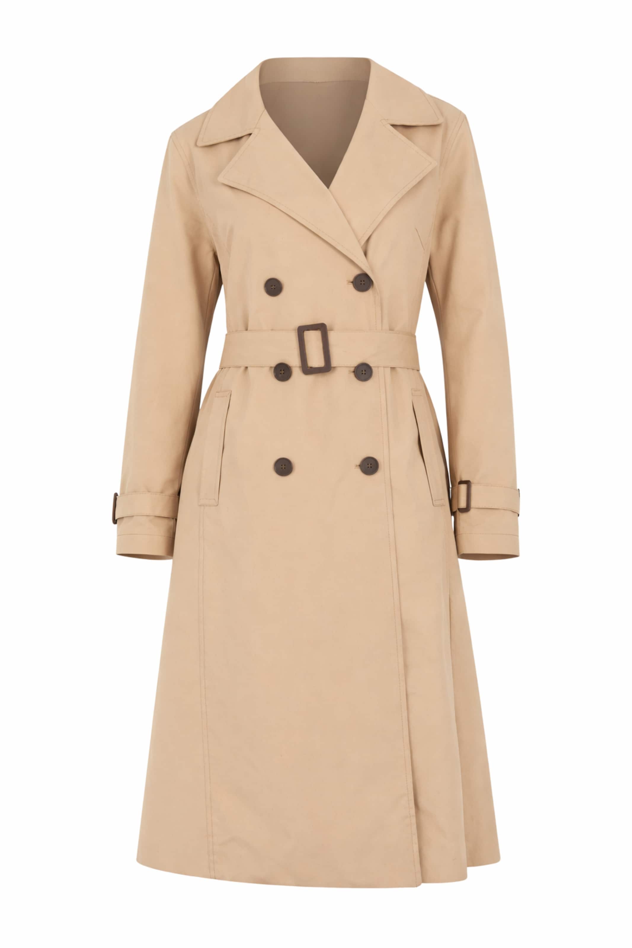 Cappotto di mezza stagione di BRAVE SOUL in beige: frontale