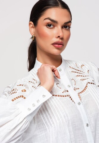Ombre Blouse in White