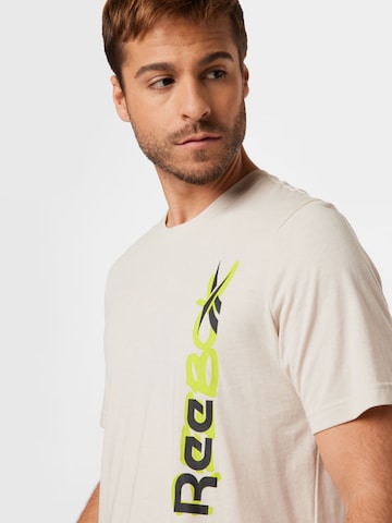 T-Shirt fonctionnel Reebok en beige