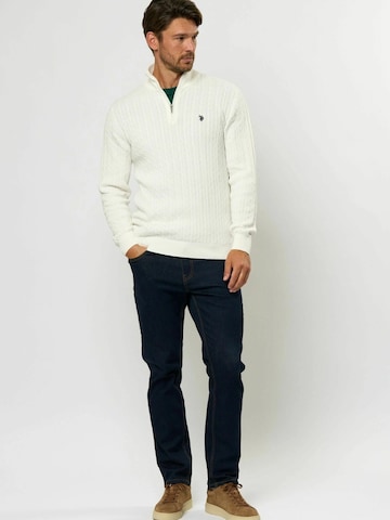 U.S. POLO ASSN. Trui 'Romeo' in Wit
