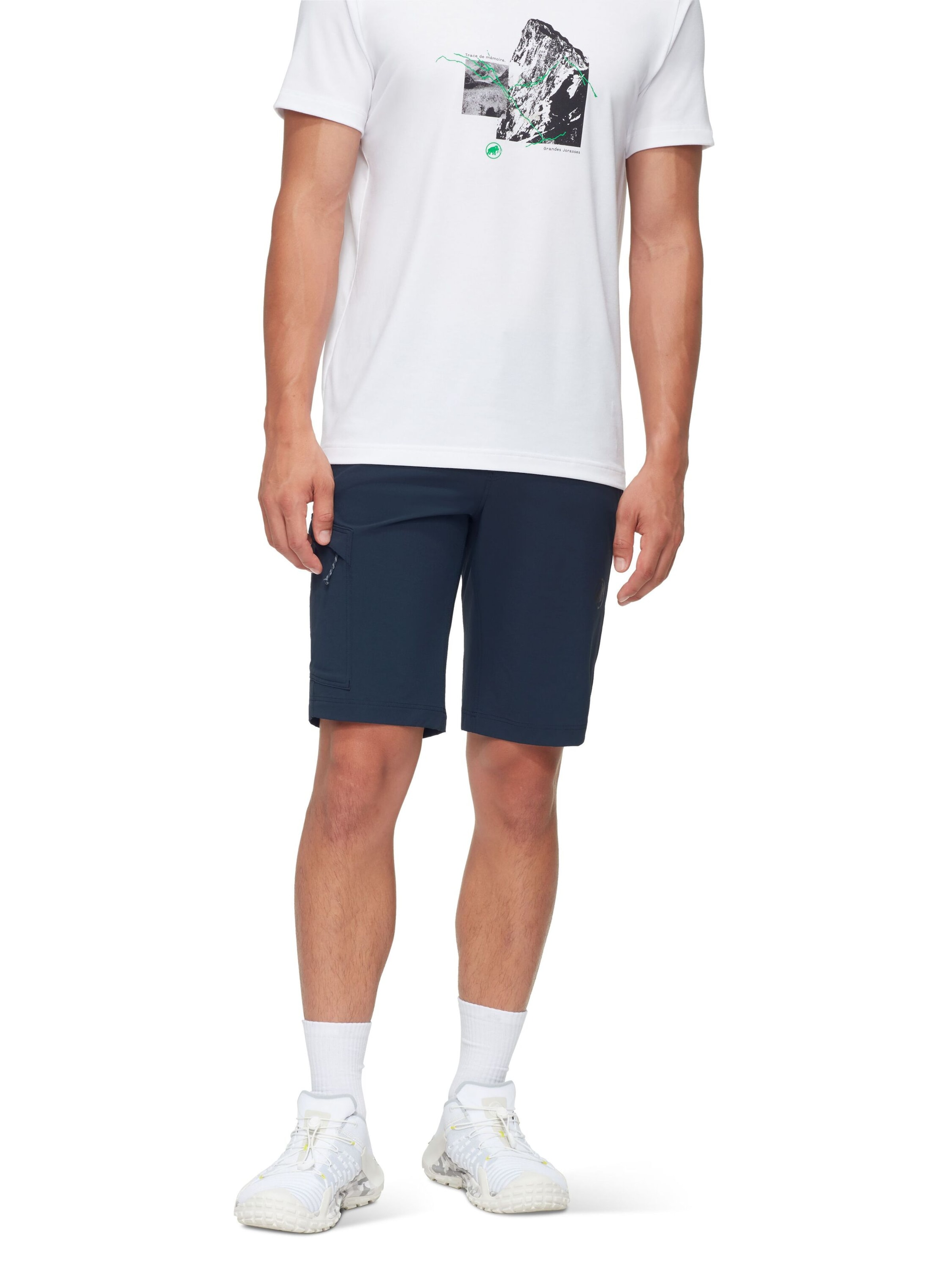 MAMMUT Regular Workout Pants in Blue: front