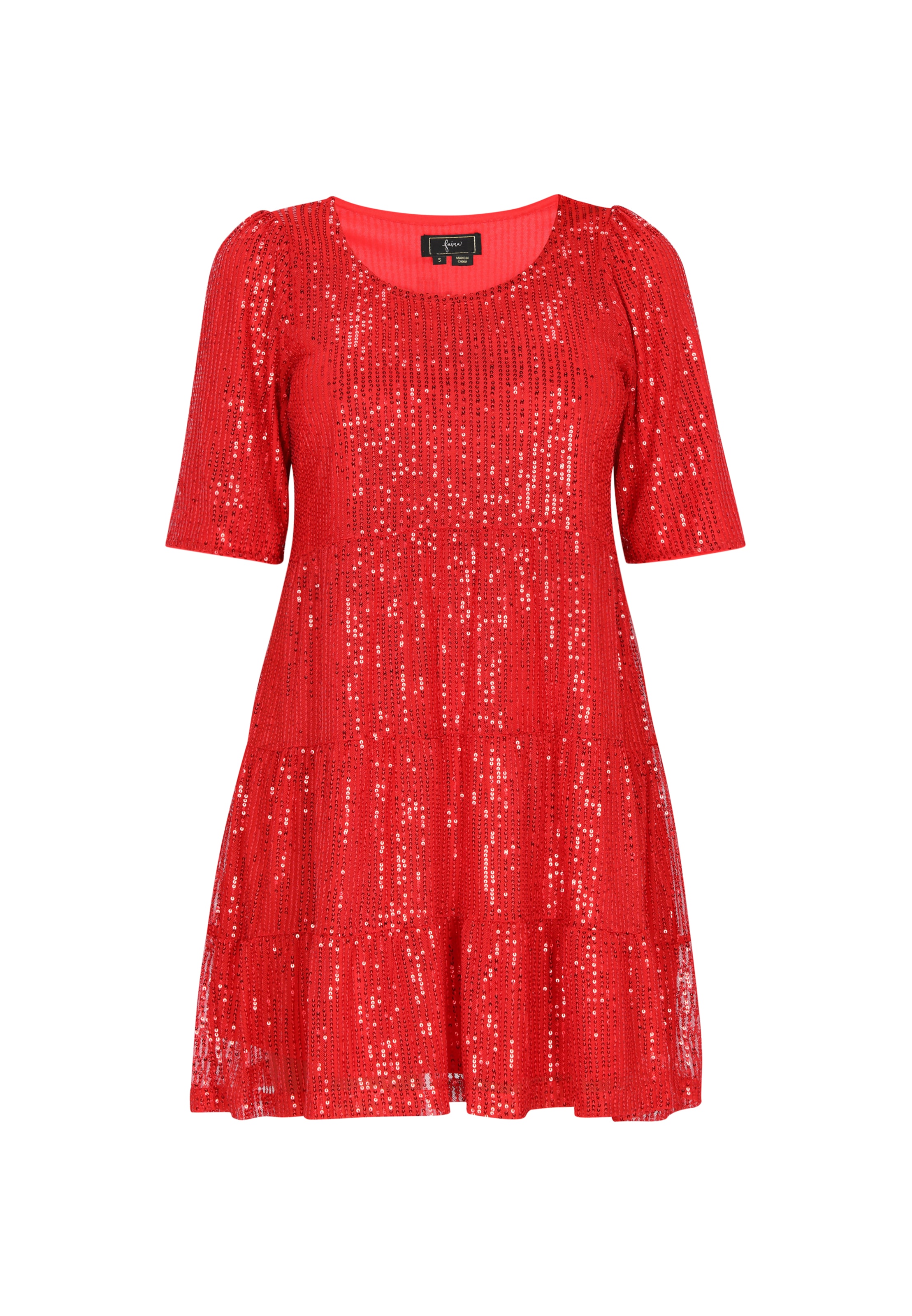 faina Cocktailmekko värissä punainen: etupuoli