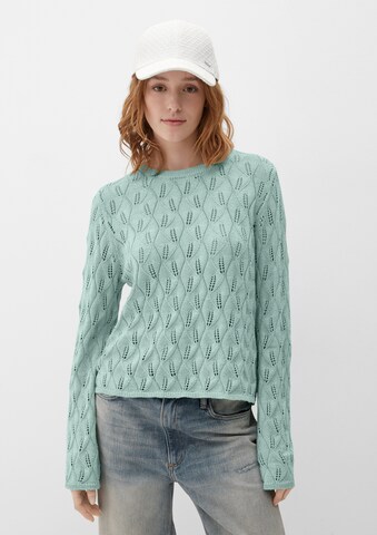 QS Pullover in Grün: Vorderseite