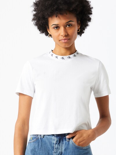 Marškinėliai iš Calvin Klein Jeans , spalva - juoda / balta, Modelio vaizdas