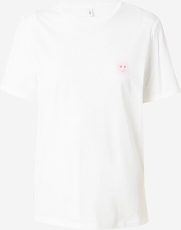 T-shirt 'LUCIA' ONLY en blanc : devant