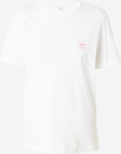 ONLY T-shirt 'LUCIA' en orange foncé / rose clair / blanc, Vue avec produit
