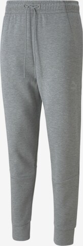 PUMA Tapered Workout Pants in Grey: front