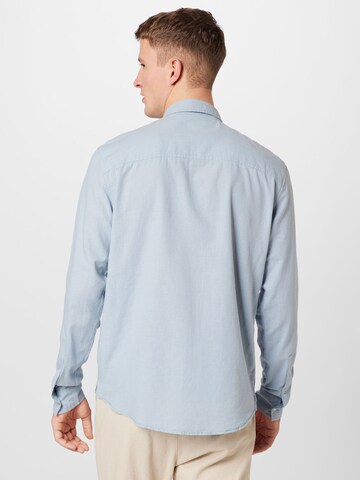 BLEND Regular fit Button Up Shirt in Blue