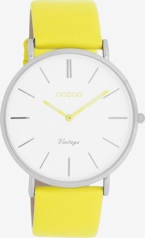 OOZOO Analog Watch 'OOZOO' in Yellow: front