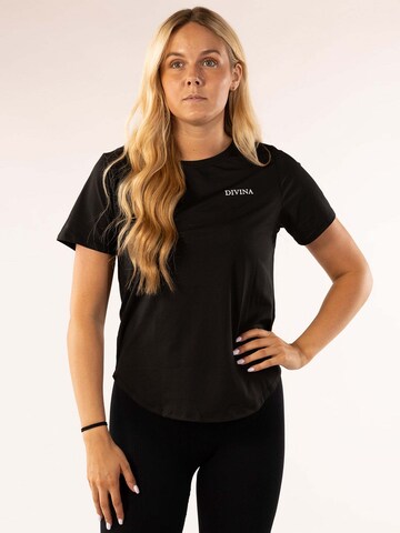 Divina Funktionsshirt 'Vos' in Schwarz: Vorderseite