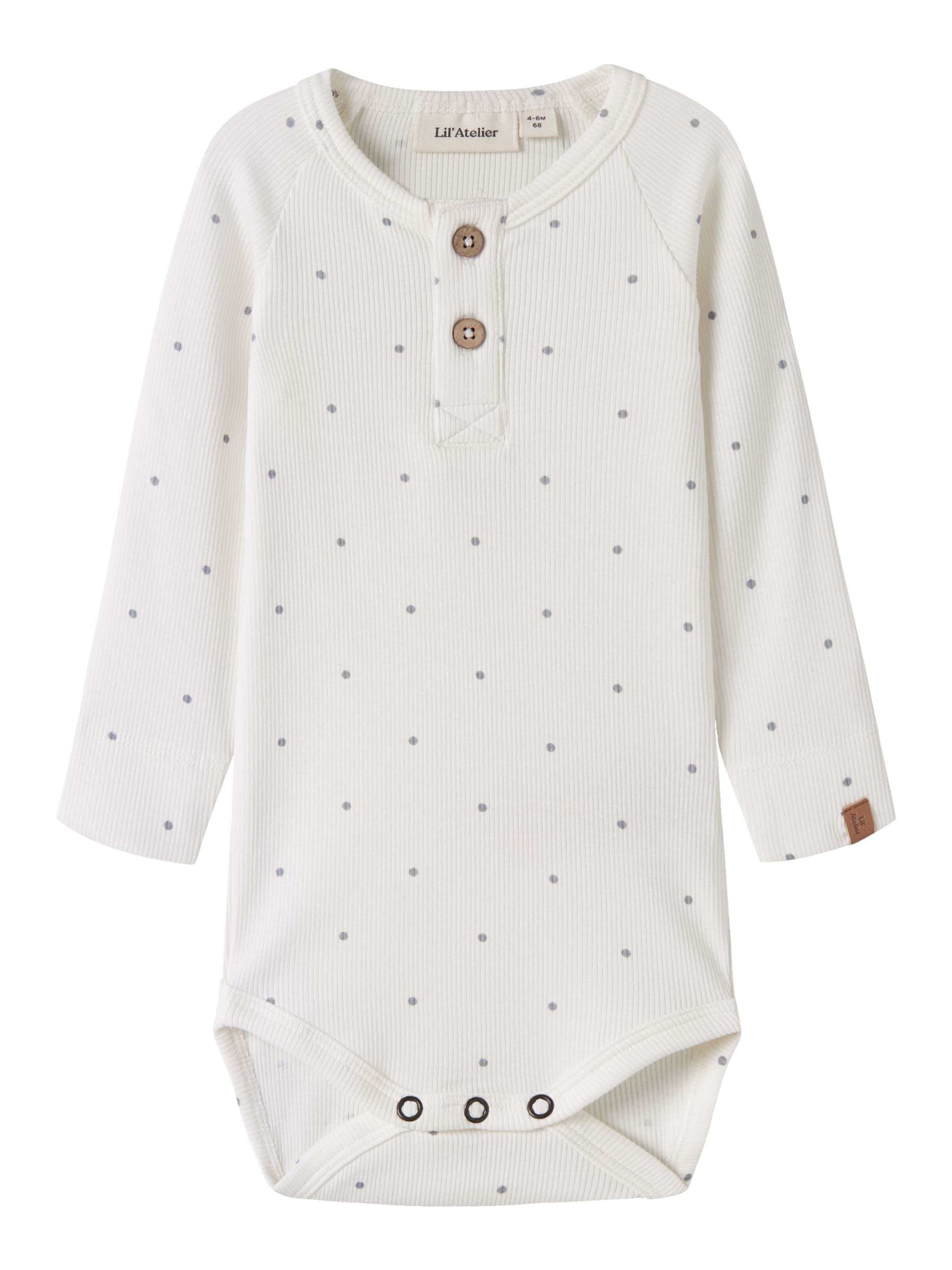 Lil'Atelier - Pijama entero/body en blanco: frente