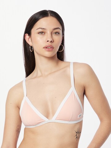 Tommy Jeans Triangle Bikini top in Pink: front